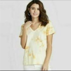 Yellow tie dye shirt